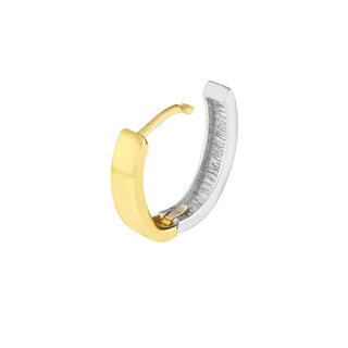 Two-Tone High Polished Oval Hoop