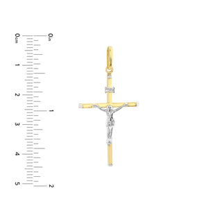 Two Tone D/C Crucifix Pendant