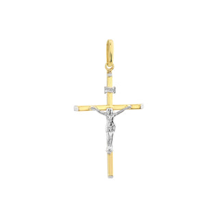 Two Tone D/C Crucifix Pendant