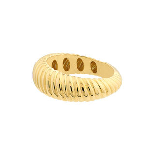 Graduated Ribbed Polished Ring