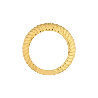 Graduated Ribbed Polished Ring