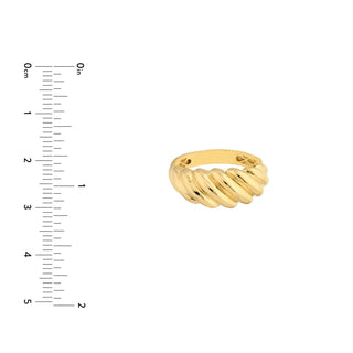 Polished Twist Ribbed Ring