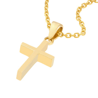 Reversible Two Tone Cross Pendant