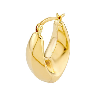 Oval Pointed Teardrop Hoop Earrings