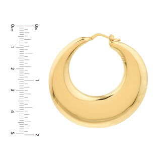 Large Graduated Puffed Hoop Earrings