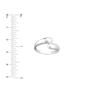 Silver Polished Bypass Ring