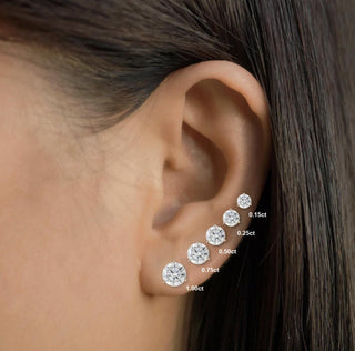 Classic Six-Prong Lab Grown Diamond Stud Earrings