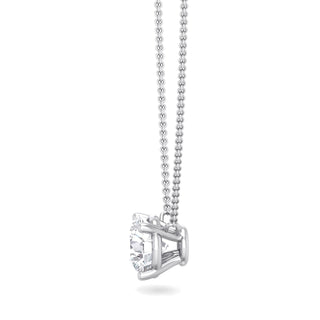 Four Prong Floating Round Solitaire Diamond Pendant