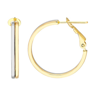 23mm Two-Tone Omega Back Earrings