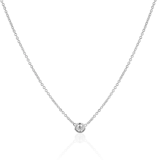 Silver Solitaire Pendant